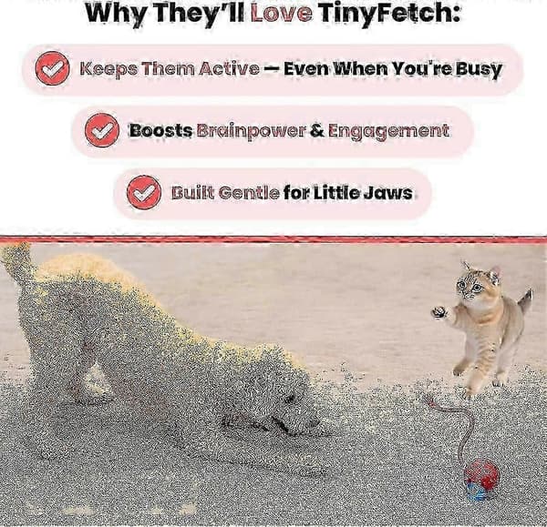 【BQ】Tiny Fetch hundeleke, Tinyfetch interaktive hunde- og katteleker, raskt bevegelig ball Blue