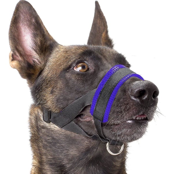 Hund nosparti Nylon mjuk stoppning, justerbar ögla, svart