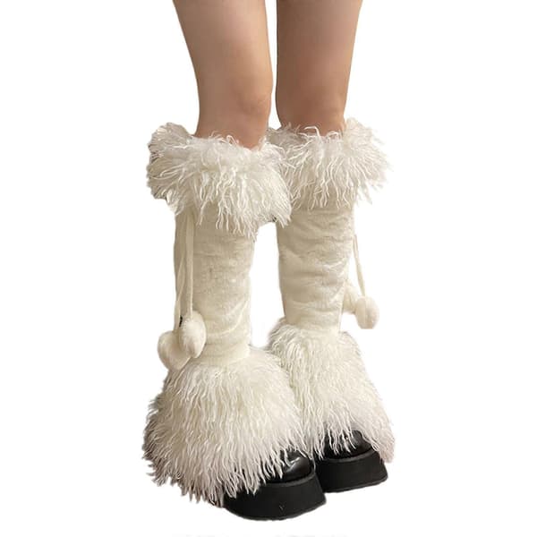 【BQ】Furry Fishtail Vinter Benvarmere for Kvinner og Jenter Koselige Termiske