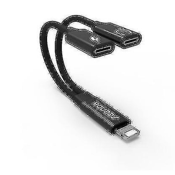 Zk- Hörlursadapter Data Line Splitter (röd 1 meter)