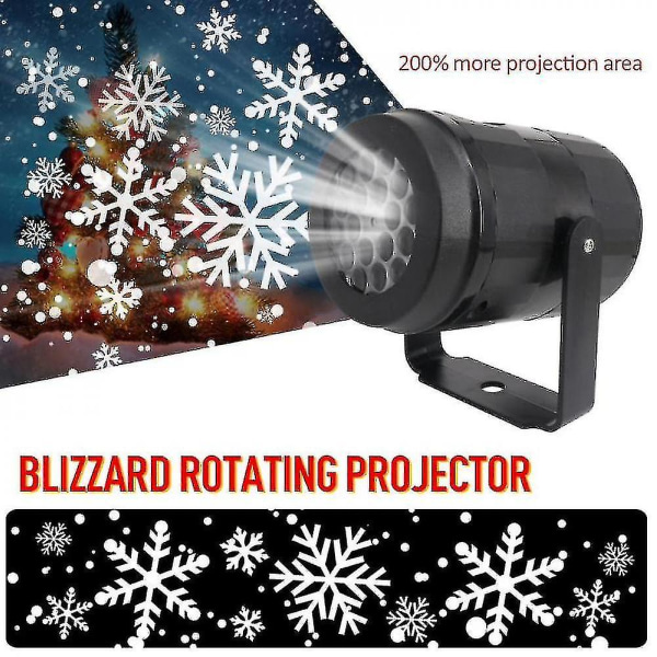 Lämmin lumihiutalevalo joulu ulkona vedenpitävä led mobiili laserprojektorilamppu EU Plug