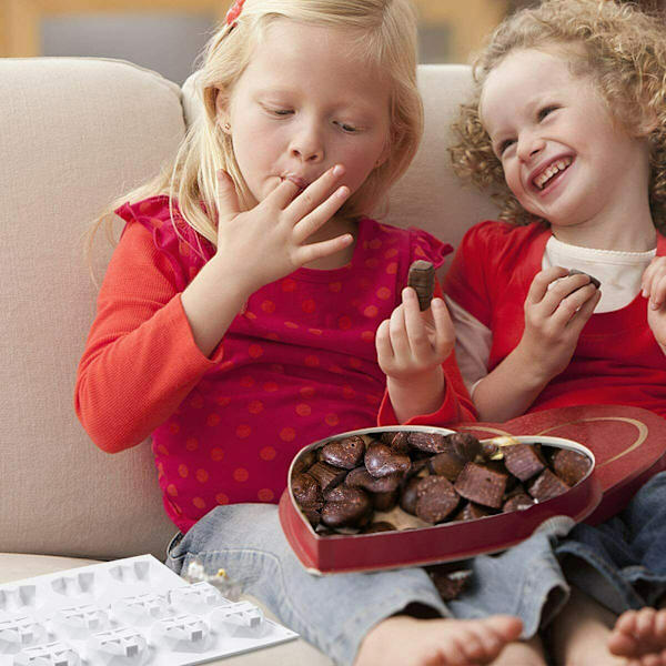 6-hulrum silikone hjerteformet budding geléform kage chokolade bageform DIY bageværktøj