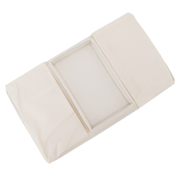 Vikbart Soffarmsbrickbord med Sidofickor 600D Oxford Tyg Beige Soffförvaringshållare
