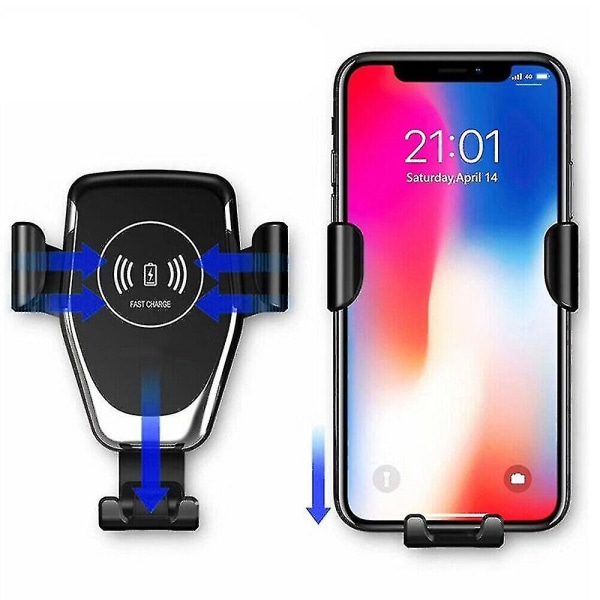 Qi 10w bilsnabb trådlös laddare för Iphone Xs Samsung Galaxy S7 S8 S9 S10 Note