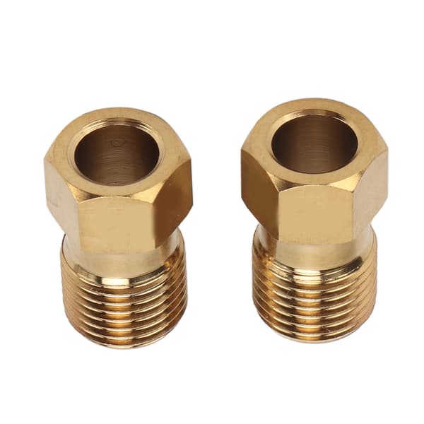 2 stk Sykkelolje Nål Olivenhode Ti Legering Hydraulisk Skivebrems Innsats Tilbehørsett Kit Gull