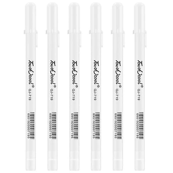 【BQ】Hvide Gelpenne Fin Spids Gelblækpenne til Illustrationsdesign Sort 15ml-Perfet