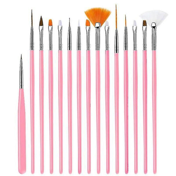Hhcx-21pcs Nail Art Tools Including Ultra Palette Perfect Manicure Accessories Kit|dotting Tools(pink)