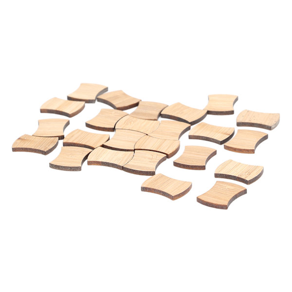 24 st DIY Miniatyr Dockhusgolv Realistisk Bambu Träplanka Dekoration