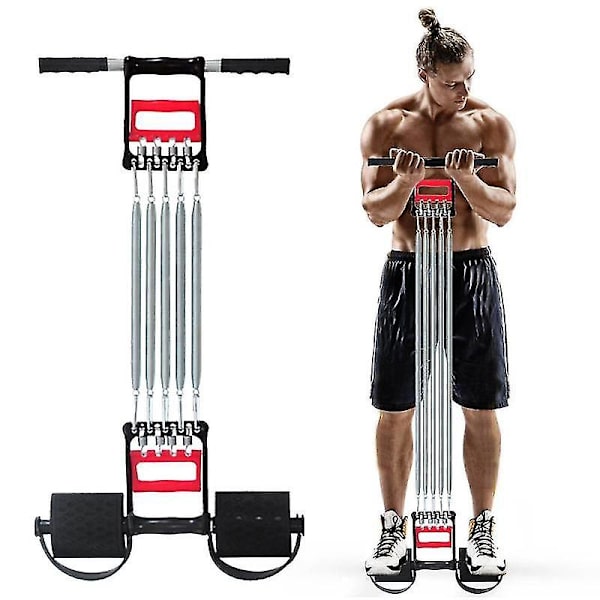 3 i 1 Spring Chest Developer Expander Män Fitness Spänning Puller Muskler Träning Träning Fitness Motståndsband three-purpose tensioner