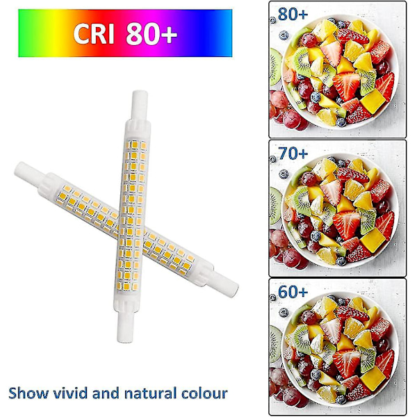 R7s 118 mm dimbar LED-pære, 10w ekvivalent 80w halogenpære, kaldhvit