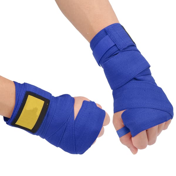 Bokse Håndbind Bomuld Elastisk Bandage Muay Thai til Mænd Kvinder Blå