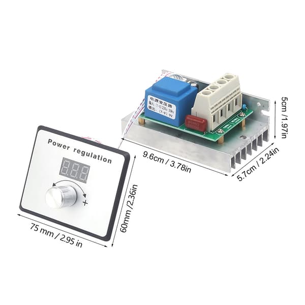 Jännitteensäätömoduuli AC-jännitteensäädinmoduuli 10000W 220V 80A