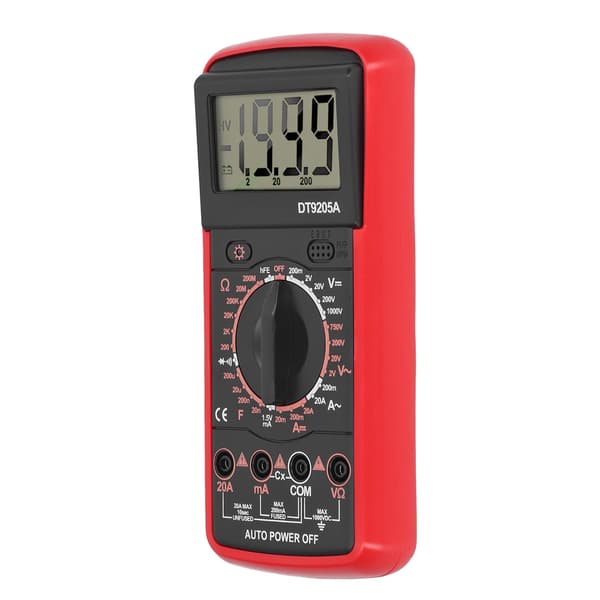 Smart Digital Multimeter LCD Display Multifunktionel Kredsløbsdetektionsmåler Husholdningsrød