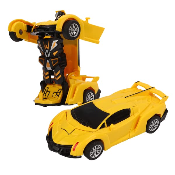 2-pack Gul Deformationsbil 2 i 1 Transformerande Robotar för Pojkar Över 3 År