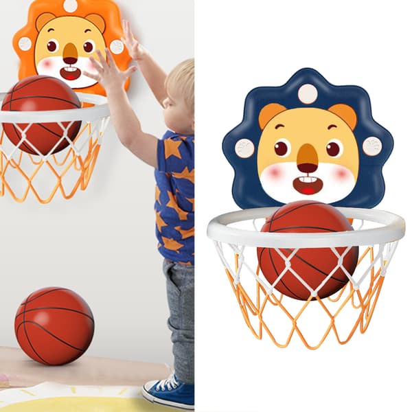 Blå Inomhus Basketkorg Punchfri Hängande Bräda för Leksaksställ för Barn