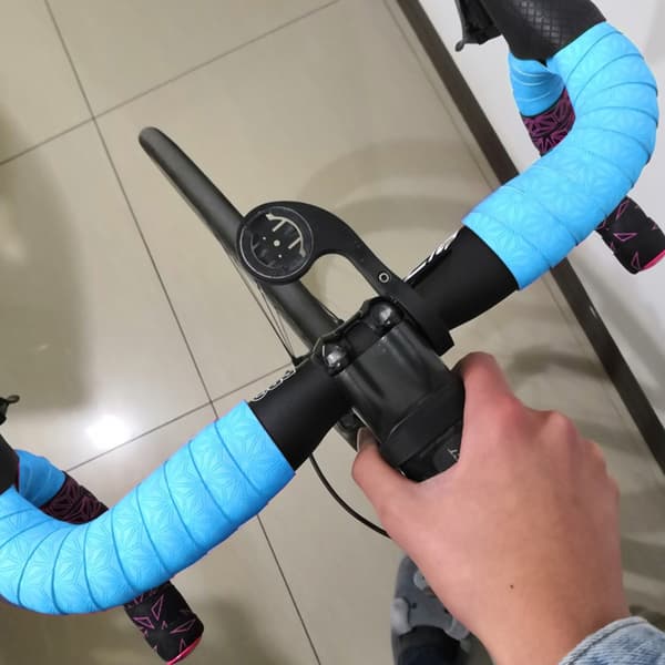 Racercykelstyre Bälte Högelastisk Mjuk Svettabsorberande Styrtejp Blå
