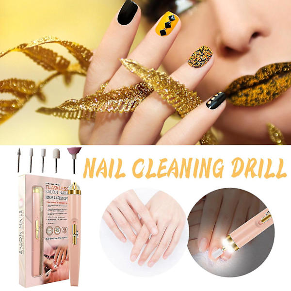 Nagellackare Six In One Nagellackare Elektrisk manikyr Nagelinstrument Pink