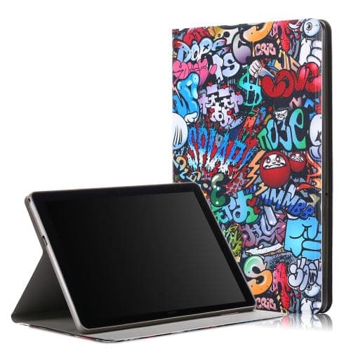 【BQ】Mønstertrykt PU-etui med graffitimønsterholder til din H