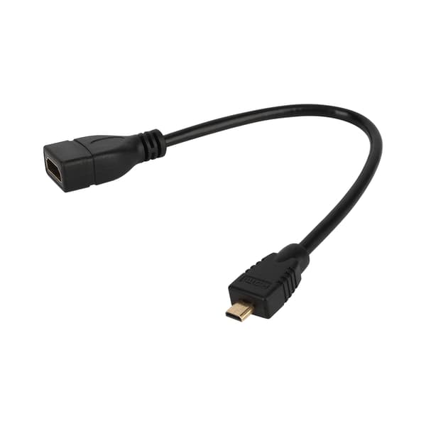 Micro HDMI Han til HDMI Hun Adapter Forlængerkabel 1080P