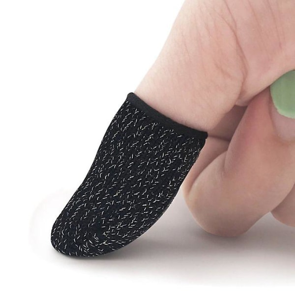 Anti-svette Fingersett Mobilspill Berøringsskjerm Fingersett Fiber Pustende Gåstilling Spise Kylling Artefakt-svart