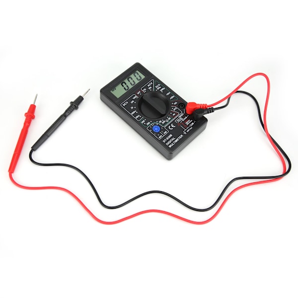 DT-830B Multifunktionel Bærbar LCD Digital Multimeter Amp Volt Ohm Tester Voltmeter Ohmmeter MeterDT-830B Sort
