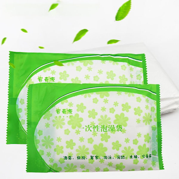 10 pakke engangs badekar deksel Liner Ultra stor plast sammenleggbar pose for salong Husholdning Hotell Reise Hygiene Film