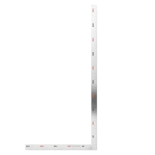 Vinkelmåler i rustfritt stål 500x250mm 90 grader (#02)