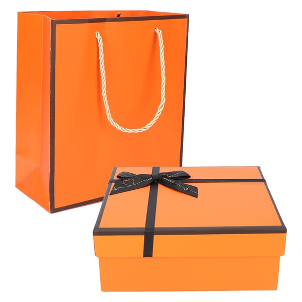 Orange Presentförpackning med bandväska för julklappsförpackning