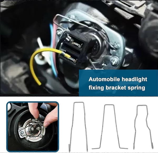 【BQ】6-pack Spring Clip Headlight Low Beam Lamp Holder for H1 H3 H4 H7