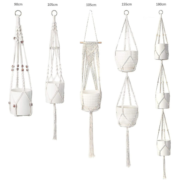 Macrame-kasviripustimet