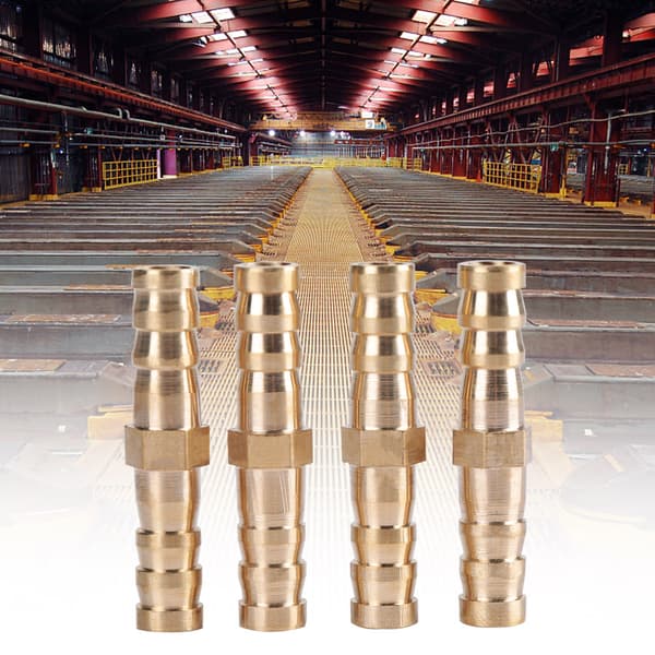 Mässing Slangnippel Reduceringskoppling 8mm till 8mm 4-pack