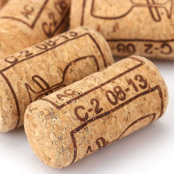 Natural Wine Corks Premium rett korkstopper 7/8" X 1 3/4", utmerket for flaskevin - 100 Count