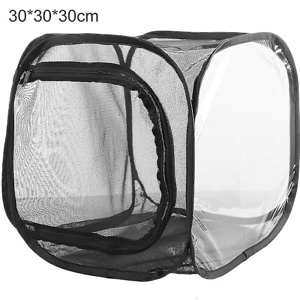 Helsvart insektssäker nätlåda Vikbar växthuslampa 30*30*30cm