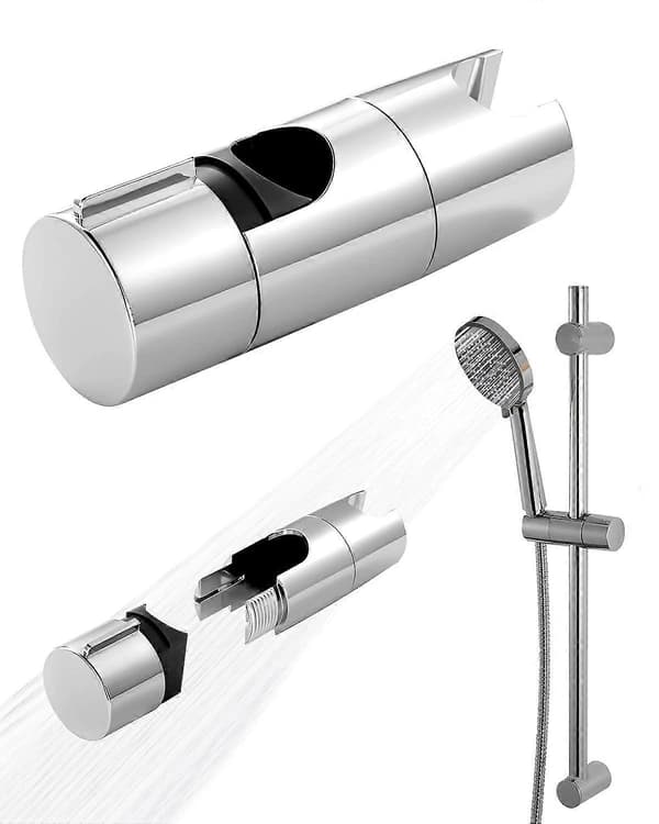 【BQ】Shower Holder 18-25MM Diameter Adjustable Chrome Design Handheld Shower Holder Easy Installation For Shower Bar
