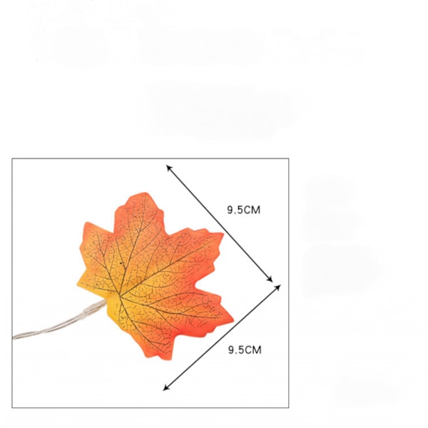 Uusi Maple Leaf Autumn Decoration -valo 2M 10 LED