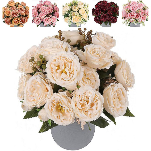 Kunstig pæonblomst Kunstig buket Boligindretning Buket mørk pink dark pink