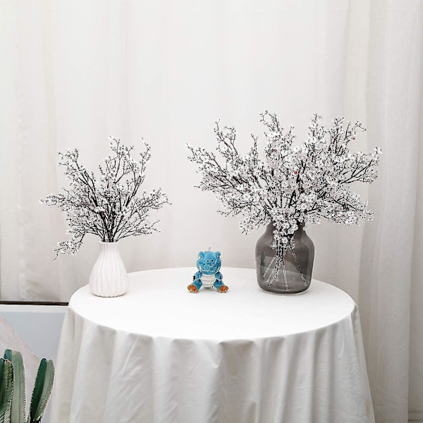 Gypsophila Artificial Blooms Flowers Bush Artificial Silk Silica, sininen white