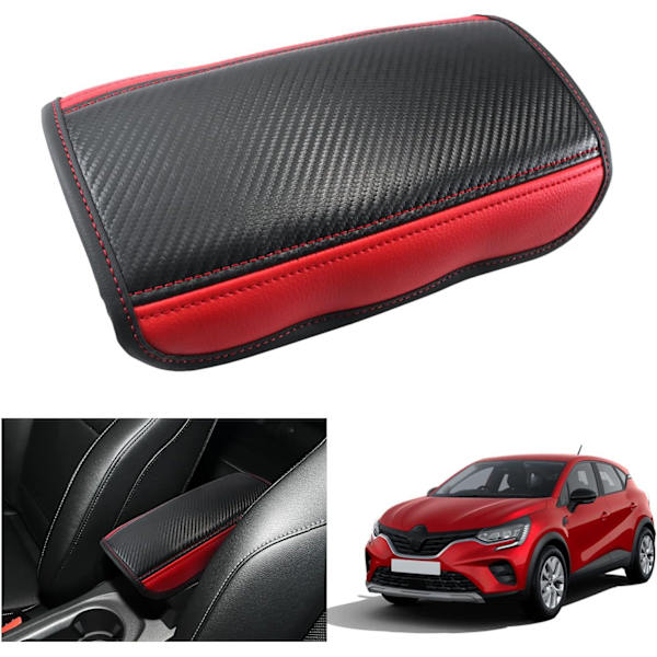 Renaul-T Captur 2 2020-2022 2023 Keskikonsolin käsinojan cover (punainen)