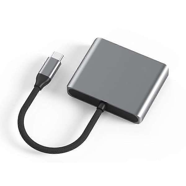 【BQ】USB C till 2 x HDMI-kompatibel videosplitterhubb stöder dubbla 4K 30Hz eller 4K 60Hz
