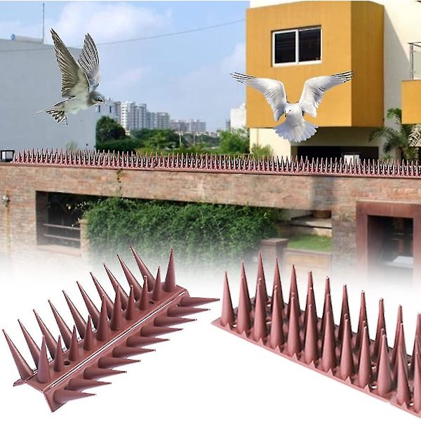 12pcs Anti Bird Spike Strips For Fence Roof Railing Bird Control Spikes