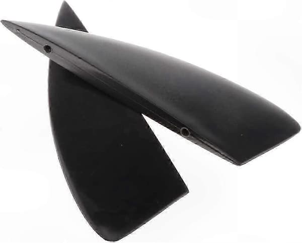4-pak glasfiberfinner med hardware til kiteboards og surfboards - universel pasform - høj ydeevne - sort finish