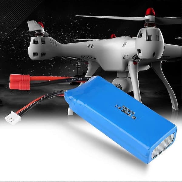 2S 7.4V 2000mAh 25C LiPo-batteri med bananplugg for RC-drone