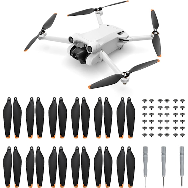 24 stykker Mini 3 Pro PC Propeller, Drone Propeller Kompatibel med Sort