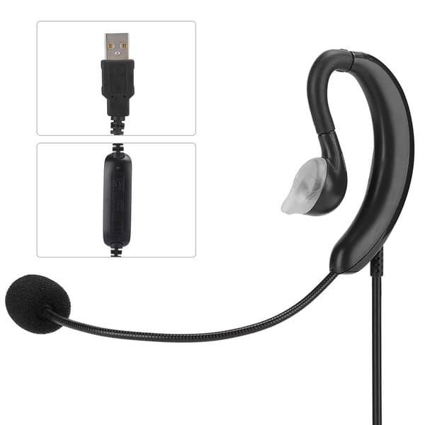 Ørehake USB-headset - Perfekt for Skype, QQ og MSN