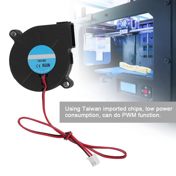 DC 50*50*15 mm turboflæskekøleblæser til 3D-printer (12V)