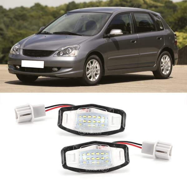 2st 12V 30V LED Bilskyltbelysning Kompatibel med Civic