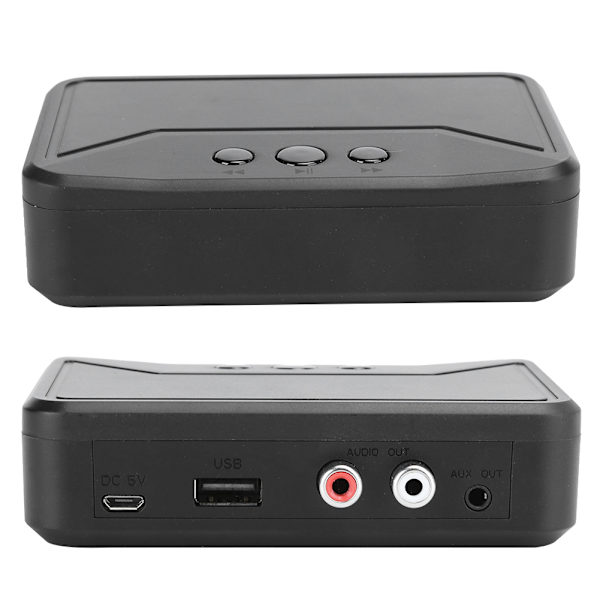 Bluetooth 5.0 Trådløs Lydadapter 3.5mm Jack AUX NFC til 2RCA USB Stereo Mottaker