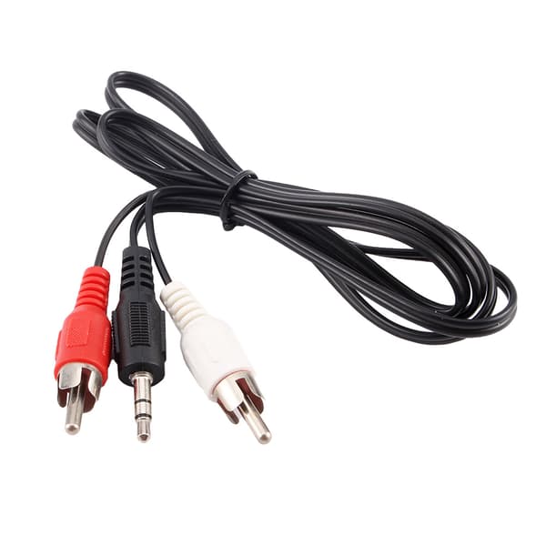 3,5 mm han til 2 RCA hun lydadapterkabel