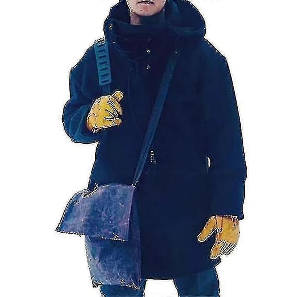 Vinter herrfritidsjacka med huva och tröja i ull Apricot 4XL