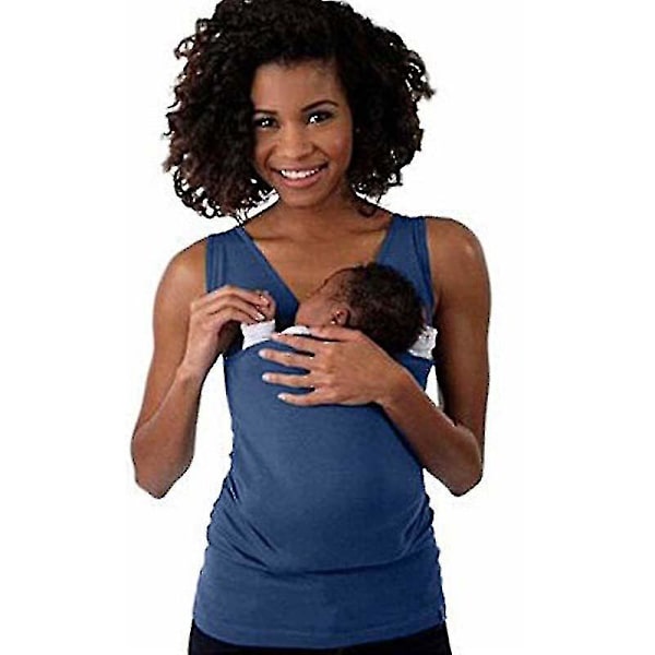 Bæresele Kangaroo Large Pocket Vest T-shirt Dame Care Bonding Shirts 4XL